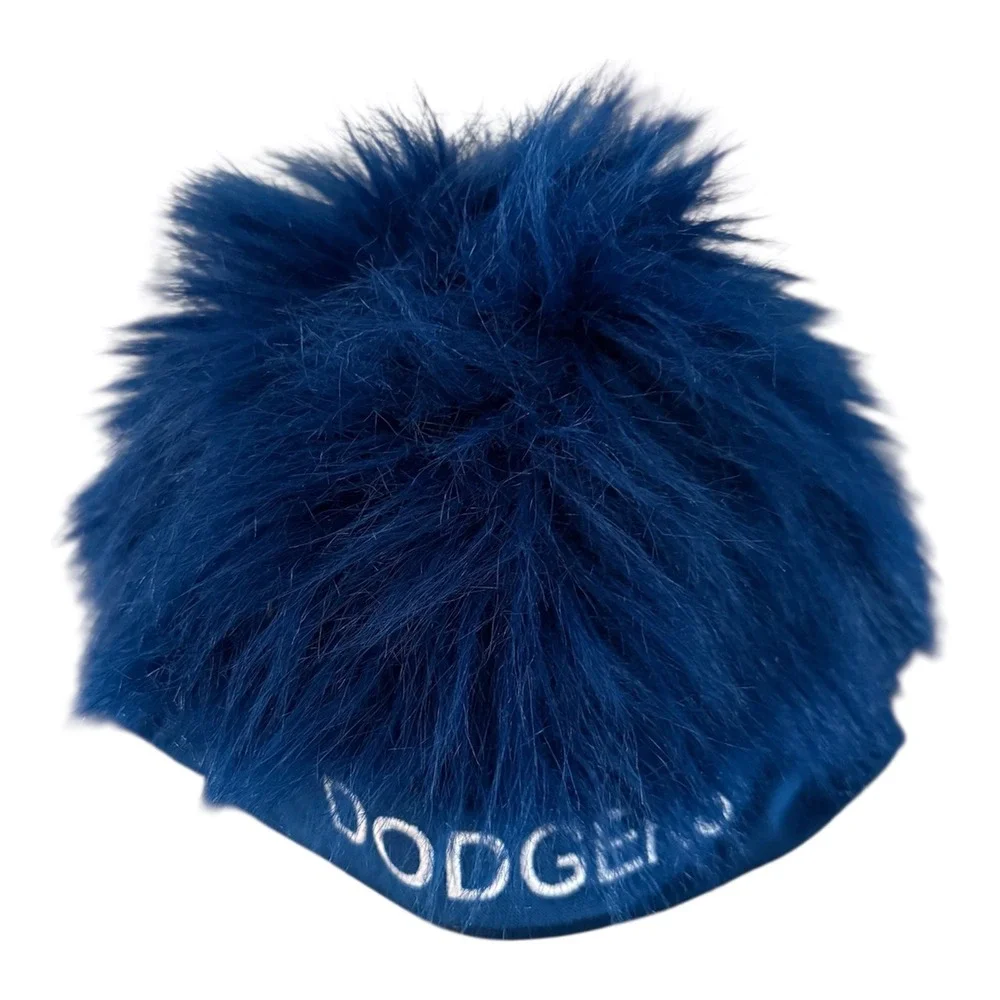 Dodgers Fuzz Head Wig Youth‎ One Size Blue Novelty Hat Costume Fan Gear